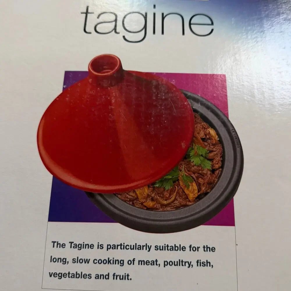 Le Creuset 4 Qt Cherry Red Enameled Cast Iron Tagine Model 441